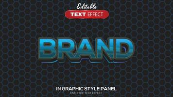 3D editable text effect brand theme vector