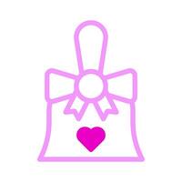 campana icono duotono rosa estilo san valentín ilustración vector elemento y símbolo perfecto.