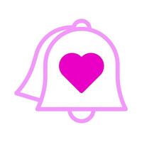 bell icon duotone pink style valentine illustration vector element and symbol perfect.