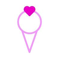 helado icono duotono rosa estilo san valentín ilustración vector elemento y símbolo perfecto.