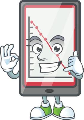 Down Chart Vertical Tablet Vector