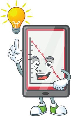 Down Chart Vertical Tablet Vector
