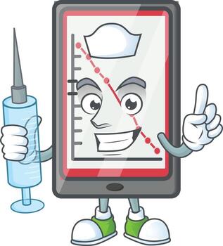 vector de tableta vertical de gráfico descendente