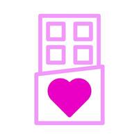 chocolate icon duotone pink style valentine illustration vector element and symbol perfect.