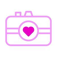 camera icon duotone pink style valentine illustration vector element and symbol perfect.