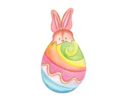 Easter Bunny Watercolor Clipart vector