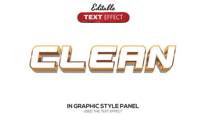 3D editable text effect clean theme