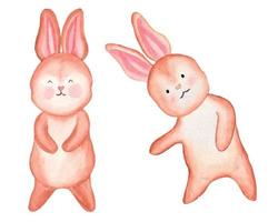 Easter Bunny Watercolor Clipart vector