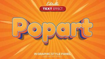 3D editable text effect pop art theme vector