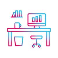 Office Desk Vector Icon