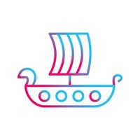 Viking Ship Vector Icon