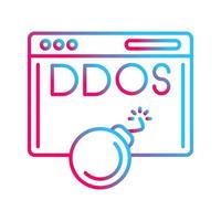 icono de vector de ataque ddos