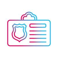 icono de vector de tarjeta de identificación