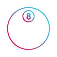 Unique Eight Ball Vector Icon