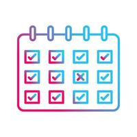 Marked Calendar Vector Icon