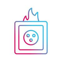 Unique Fire in Socket Vector Icon