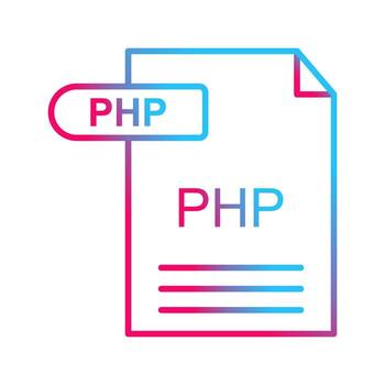 icono de vector de php