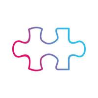 Unique Puzzle Piece Vector Icon