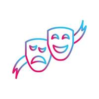 Theater Masks Vector Icon