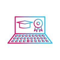 Unique Online Degree Vector Icon