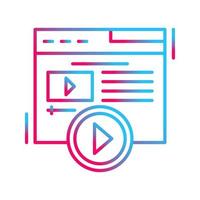 Video Content Vector Icon