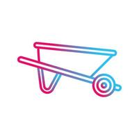 Wheelbarrow Vector Icon