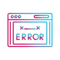 icono de vector de código de error