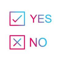 Yes No Option Vector Icon