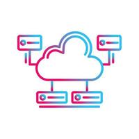 Cloud Database Vector Icon