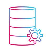 Unique Database Management Vector Icon