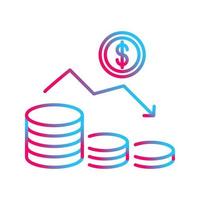 Money Loss Vector Icon