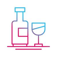 icono de vector de botella de vino