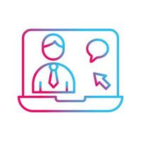 Online Interview Vector Icon