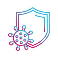 icono de vector de protección antivirus