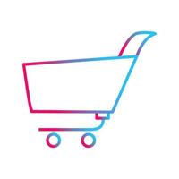 icono de vector de carrito de compras único