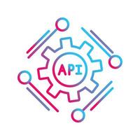 icono de vector de api