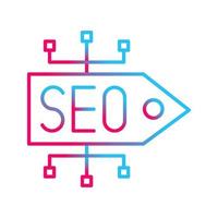 icono de vector de etiqueta seo