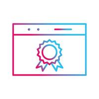 Unique Web Award Vector Icon