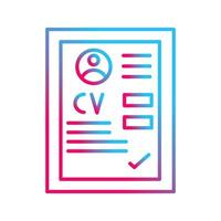 icono de vector de cv