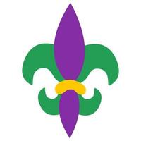 Heraldic symbol of Mardi Gras fleur-de-lis. vector