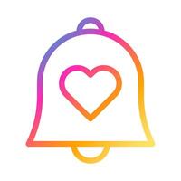 bell icon gradient style valentine illustration vector element and symbol perfect.