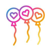 balloon icon gradient style valentine illustration vector element and symbol perfect.