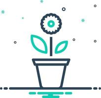 icono de mezcla para planta vector