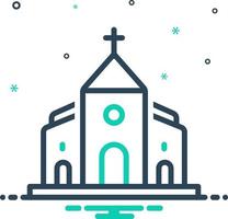 icono de mezcla para la iglesia vector