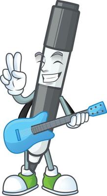 Black White Board Marker Vector