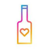 wine icon gradient style valentine illustration vector element and symbol perfect.