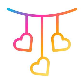 decoration icon gradient style valentine illustration vector element and symbol perfect.