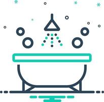 mix icon for bathtub vector