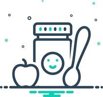 mix icon for baby food vector