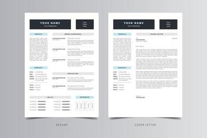 Resume Template, Professional Modern Resume Template, CV Template vector